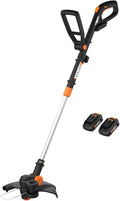 WORX 3 in 1 Cordless String Trimmer/Lawn Edger/Mini Mower, 12' Electric Weed Wacker with Command Feed, 20V Weed Eater with 5.5 LBS, 2 Batteries & Charger Included, WG170