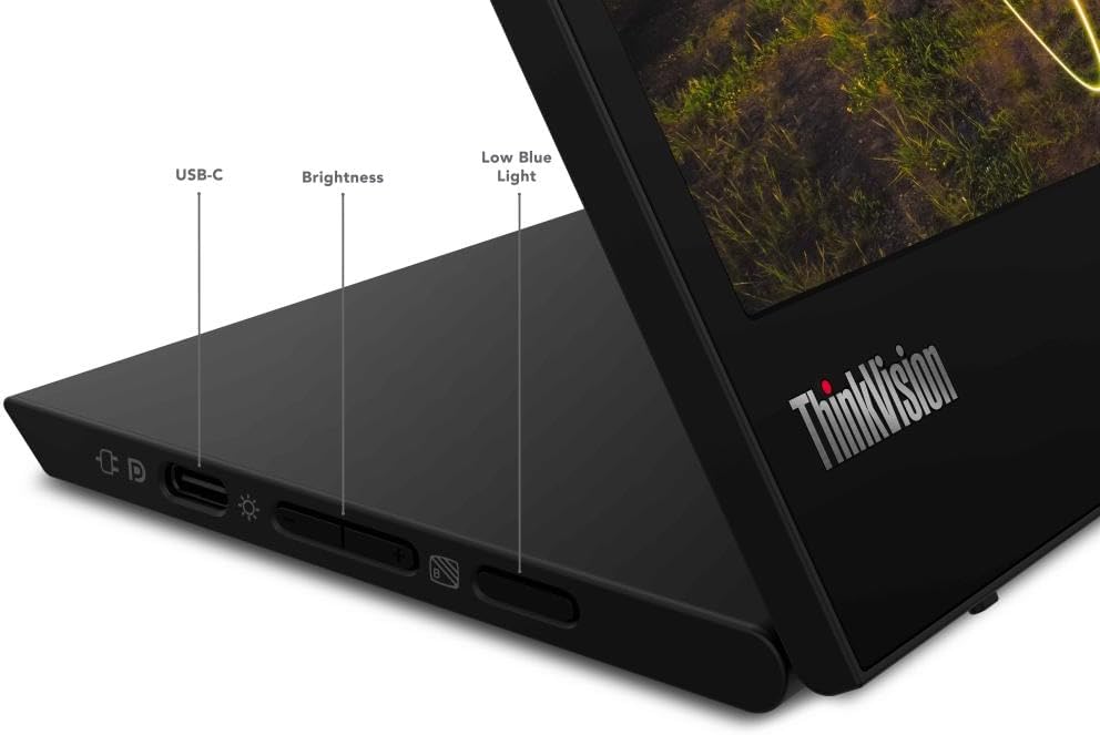 Lenovo ThinkVision M15 15.6' Full HD WLED LCD Monitor - 16:9 - Raven Black