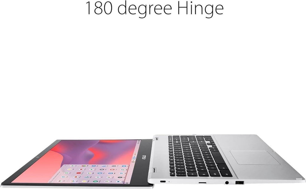 ASUS Chromebook CX1 Laptop, 15.6' FHD (1920 x 1080) LED Display, Intel Celeron N4500 Processor, 8GB RAM, 64GB eMMC, Chrome OS, Silver, TWE 64GB Micro SD Card