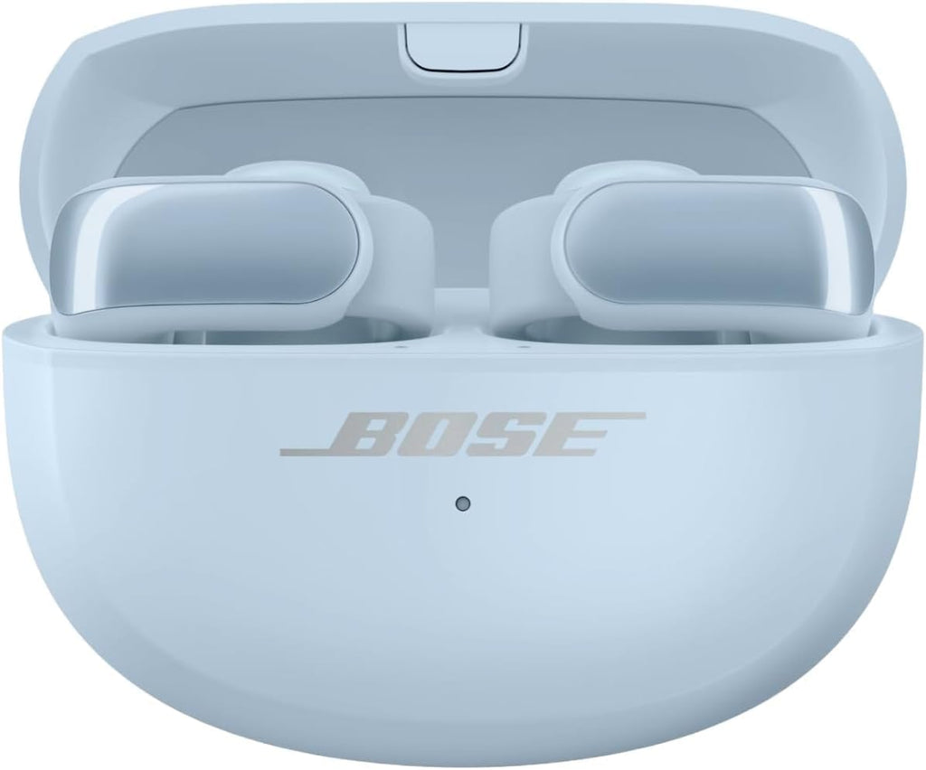 Bose Ultra Open Earbuds - Bluetooth Open Ear Earbuds with OpenAudio for Awareness, Clip-On Design for Comfort, Water Resistant, Up to 48 Hrs of Playtime, Moonstone Blue - Limited Edition Color