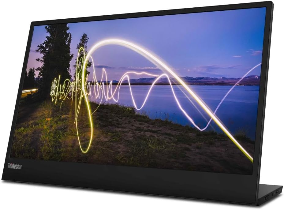 Lenovo ThinkVision M15 15.6' Full HD WLED LCD Monitor - 16:9 - Raven Black