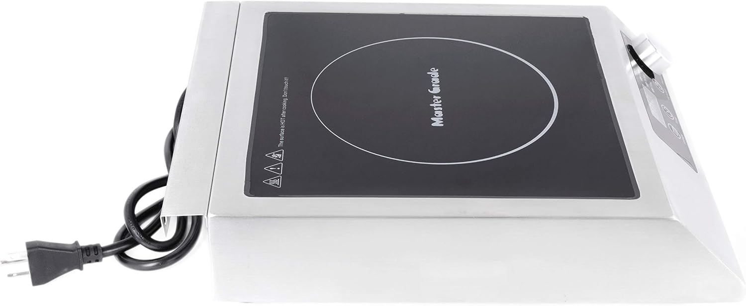 HD Commercial Portable Induction Cooktop, Hot Plate Electric, Single Burner Electric Cooktop, Electric Burner, 20 levels power 1,300-3,400W