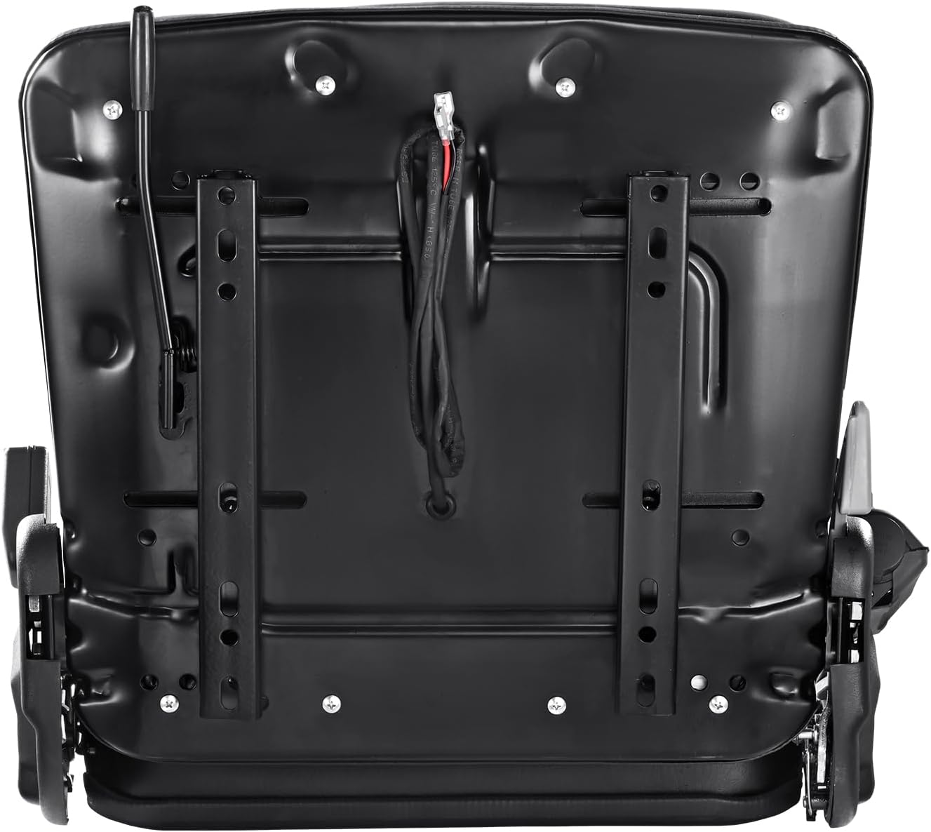 VEVOR Universal Forklift Seat, Tractor Seat with Adjustable Backrest & Safety Belt, Secure Micro Switch Design, Wear-Resistant PVC Mower Seat for Tractor Excavator, Skid Loader