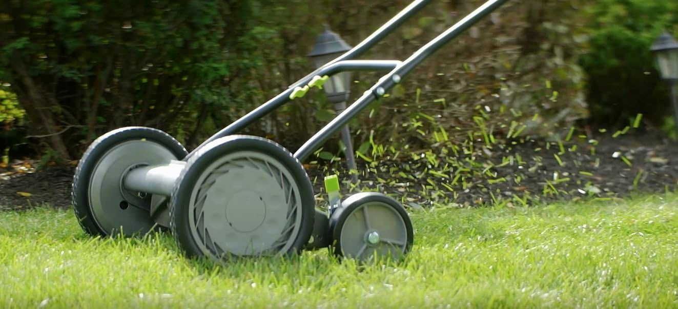 Earthwise 1816-18EW 18-Inch 5-Blade Push Reel Lawn Mower, Grey