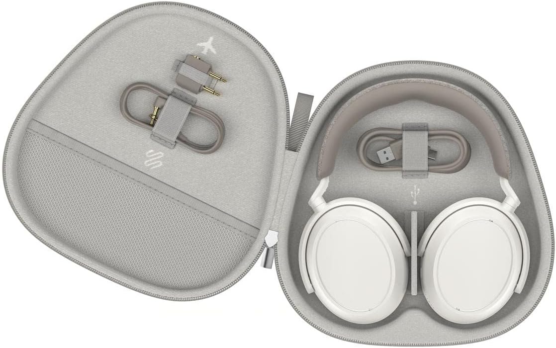 SENNHEISER Momentum 4 Wireless Headphones - Bluetooth Headset for Crystal-Clear Calls with Adaptive Noise Cancellation, 60h Battery Life and Customizable Sound, White (Renewed)