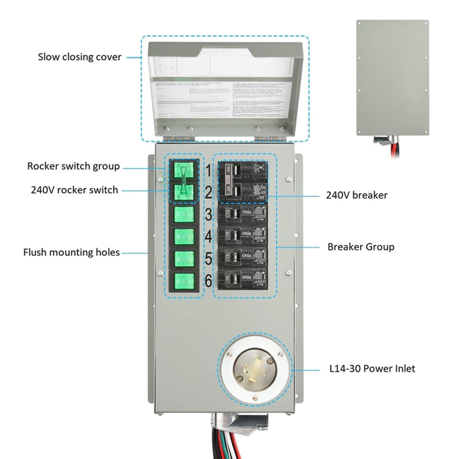 Nature's Generator Transfer Switch 6-Circuits 120/240V 30A Non-Automatic Power Transfer Kit
