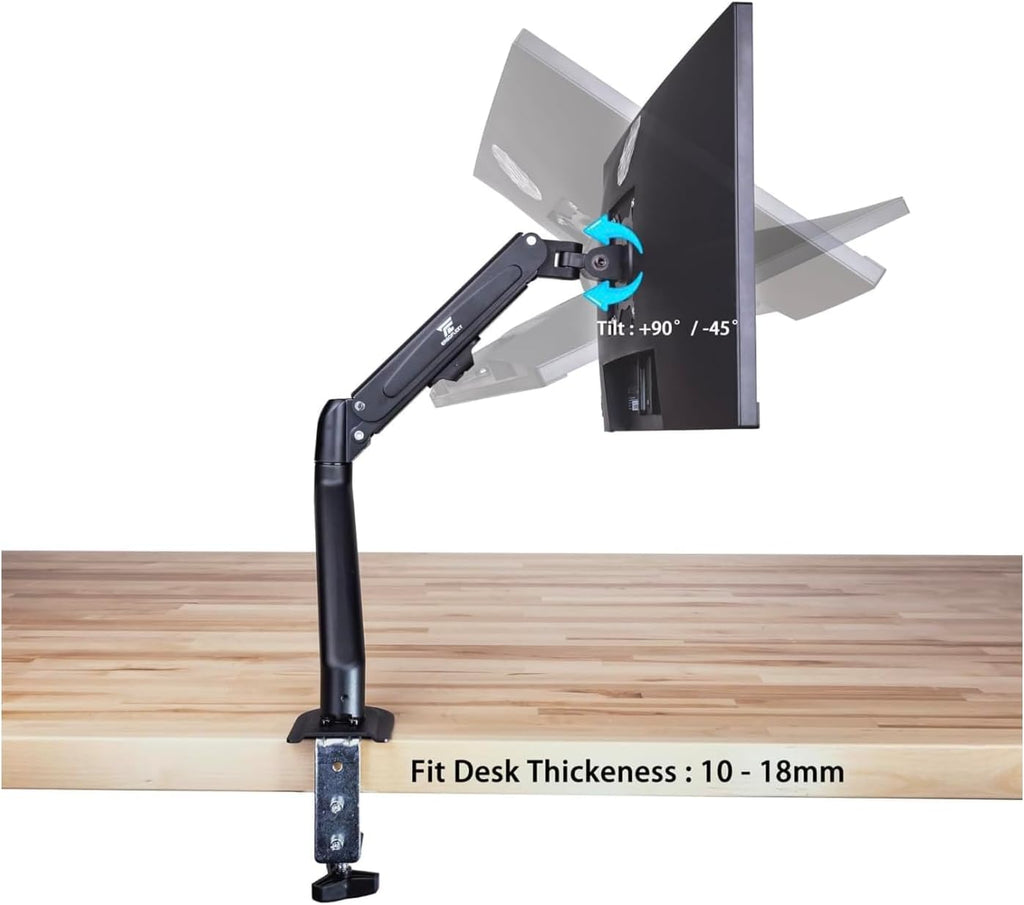 acer 27' FHD IPS Monitor w/ 4ms Response Time, Anti Glare, VESA Mount (100mm), HDMI, VGA & Black Color with Dockztorm Hub & ErgoFlexy Single Monitor Mount