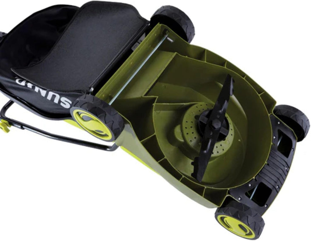 Sun Joe MJ24C-14-XR 24V IONMAX Walk-Behind Lawn Mower with 600W Motor, 14-Inch Mowing Width, Includes Collection Bag, Battery, and Charger