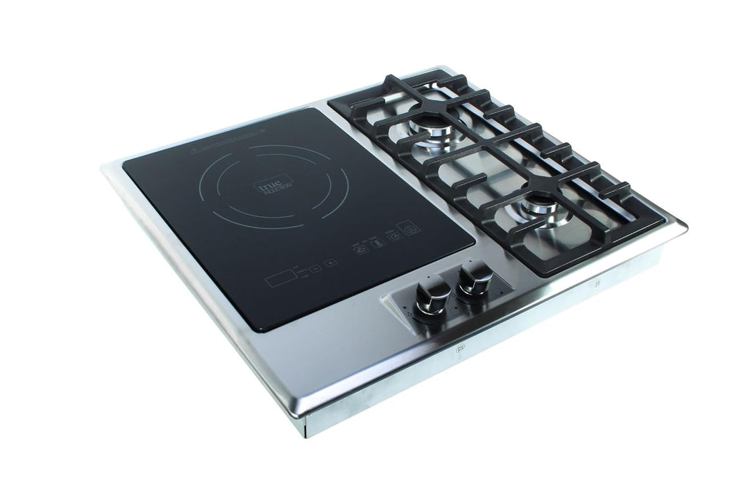 TI-1+2B 23 inch Built-In Single Induction + 2 Gas Burner Combination Cooktop, UL858 Certified