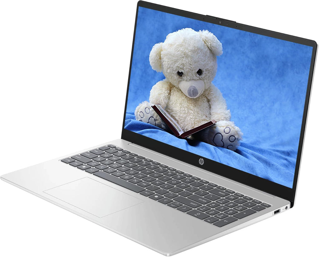 HP Portable 15'' HD Micro-Edge IPS Laptop, Intel N Series Processor Up to 3.69GHz, 4GB DDR4, 128GB SSD, HDMI, Webcam, Ultra-Fast 6th Gen WiFi, Windows 11 OS, Dale Silver, Renewed