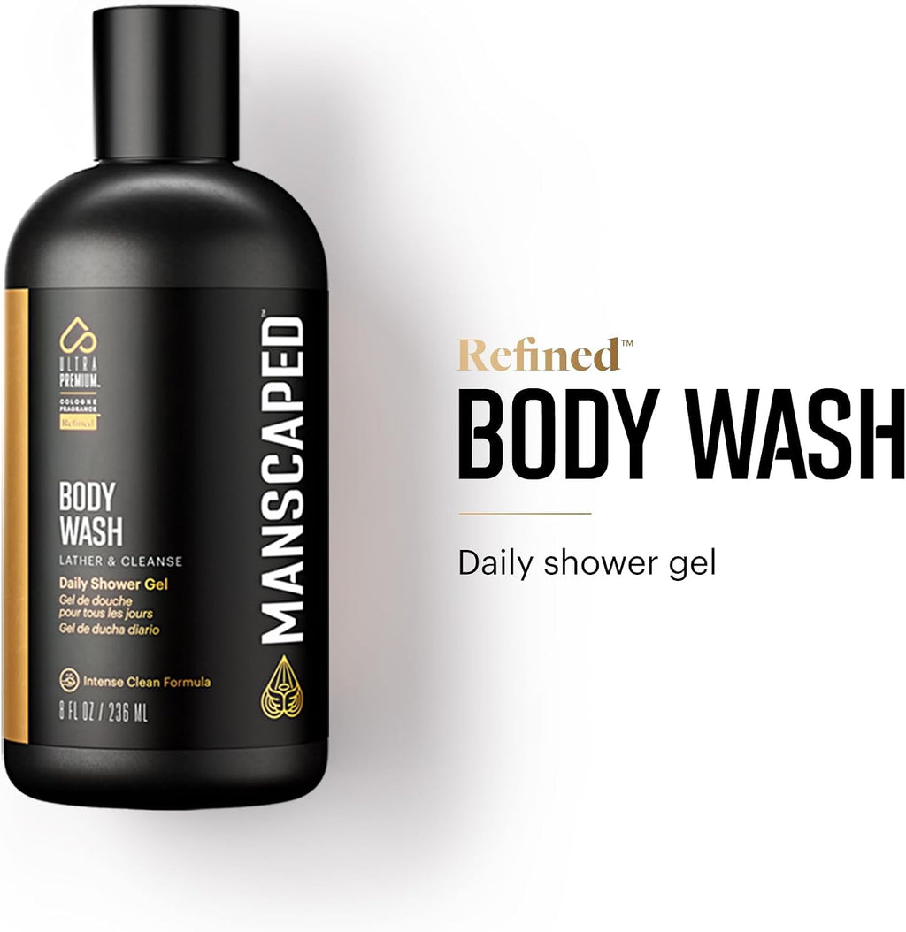 MANSCAPED® Perfect Package 4.0 Kit Contains: The Lawn Mower® 4.0 Electric Trimmer, Ball Deodorant, Body Wash, Performance Spray-on-Body Toner, Four Piece Luxury Nail Kit, Toiletry Bag, 3 Shaving Mats