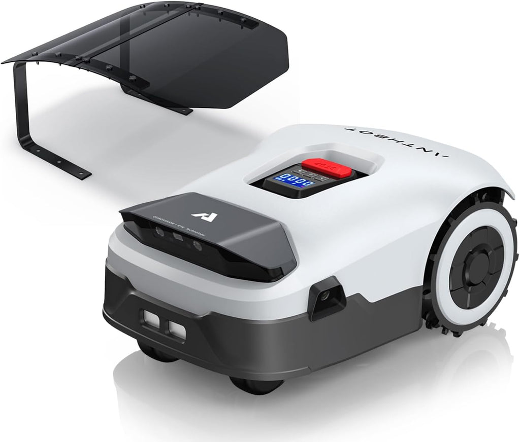 ANTHBOT Genie600 with Garage - NO Wire Robot Lawn Mower, Full Band RTK+4-Eye Vision Robotic Lawnmower, Auto Mapping, Multi-Zone Management, Accurate Obstacle Avoidance, Intelligent Path Planning