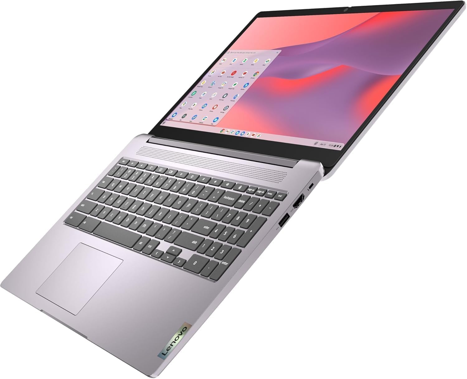 Lenovo Chromebook 15 IdeaPad 3i (15.6' FHD, 4GB RAM, 192GB Storage (64GB eMMC + 128GB SD Card), Intel Celeron N4500) Home & Student, 10-Hour Long Battery Life, HD Webcam, IST HUB, Wi-Fi 6, Chrome OS