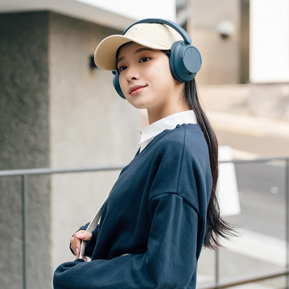 Sony WH-CH720NL Noise Canceling Wireless Bluetooth Headphones - Built-in Microphone - up to 35 Hours Battery Life and Quick Charge - Navy Blue