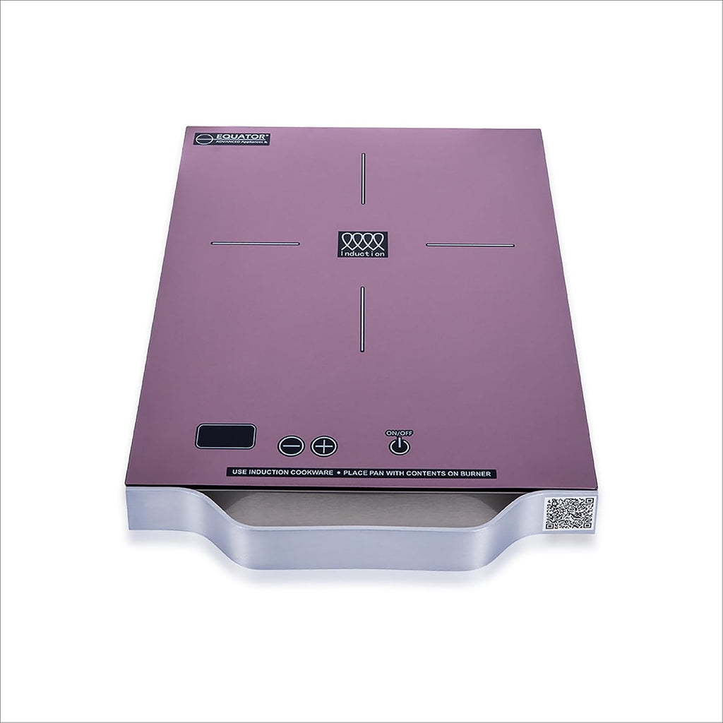 Equator 11' Portable One-Burner Induction Cooktop LIGHT AlumInum Handle 110V