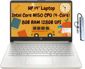 HP 14 Thin Portable Student Laptop 2026, 14' HD, Intel N150, 8GB RAM, 256GB Storage (128GB UFS + 128GB microSD), 1 Year Office 365 1TB Cloud, Wi-Fi 6, HDMI, Docking Station, Webcam, Windows 11, Gold