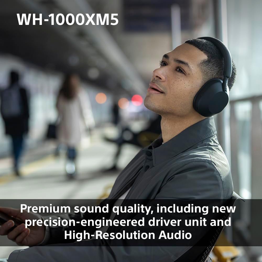 Sony Noise Canceling Wireless Headphones - 30hr Battery Life - Over-Ear Style - Optimized for Alexa and Google Assistant - Built-in mic for Calls - WH-1000XM5B.CE7 - Limited Edition - Charcoal Black