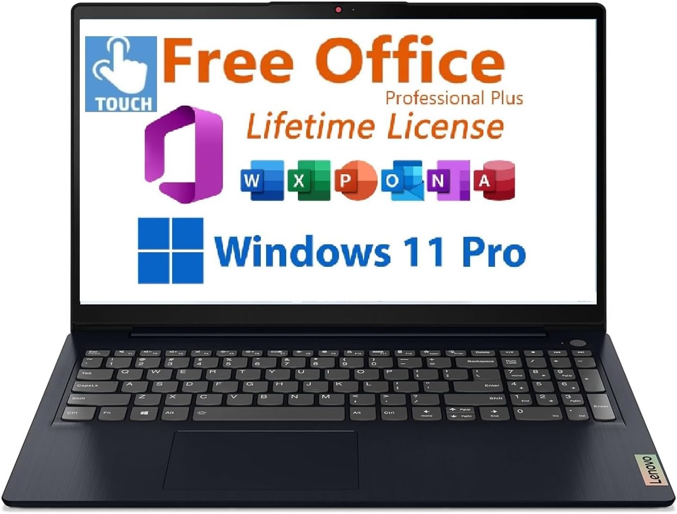Lenovo 2026 IdeaPad 1i 15.6' FHD Touchscreen Laptop,with Lifetime Office,13th Gen Intel Core i5-1335U,8GB RAM, 512GB SSD,Intel Iris Xe Graphics,Win 11 Pro Wi-Fi 6,10 Hr Battery Life Cloud Grey