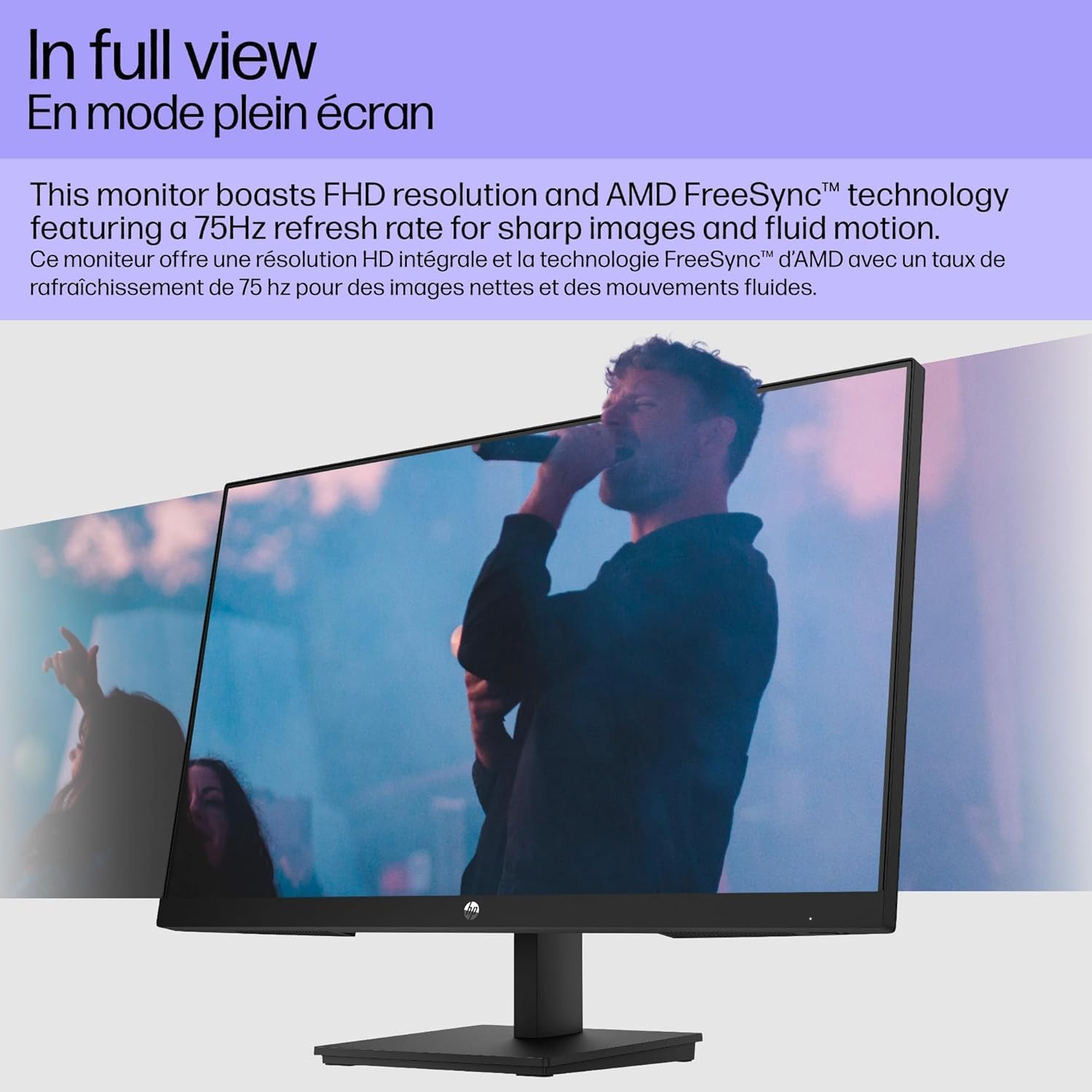 HP V24i G5 24 Inch Computer PC Monitor Full HD IPS 60Hz Refresh Rate 5ms Response Time 250 Nits Brightness AMD FreeSync Anti-Glare Low Blue Light, HDMI DisplayPort, Black (Renewed)