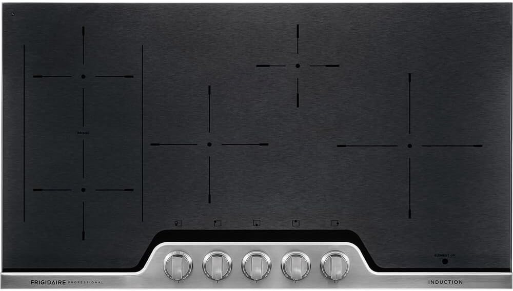 Frigidaire Professional 36 Inch Electric 5-Burner Induction Cooktop with Stainless Steel - Heats Fast and Even, FPIC3677RF