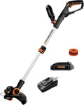 Worx Cordless String Trimmer & Lawn Edger, 12'' Electric Weed Wacker with Command Feed, 20V Weed Eater with 5.5 LBS, Battery & Charger Included, WG163.8