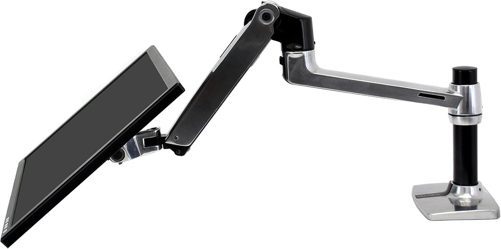 Ergotron – LX Monitor Arm, Single Monitor Desk Mount – fits Flat Curved Ultrawide Computer Monitors up to 34 Inches, 7 to 25 lbs, VESA 75x75mm or 100x100mm – Polished Aluminum