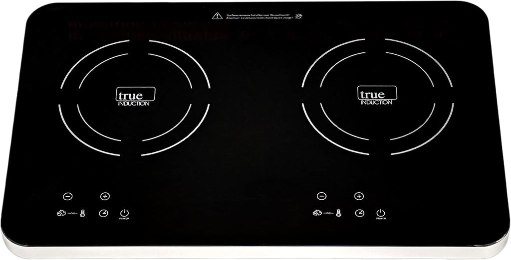 TI-2C 23 inch Portable Dual Induction Glass-Ceramic Cooktop, 1750W, UL1026 Certified