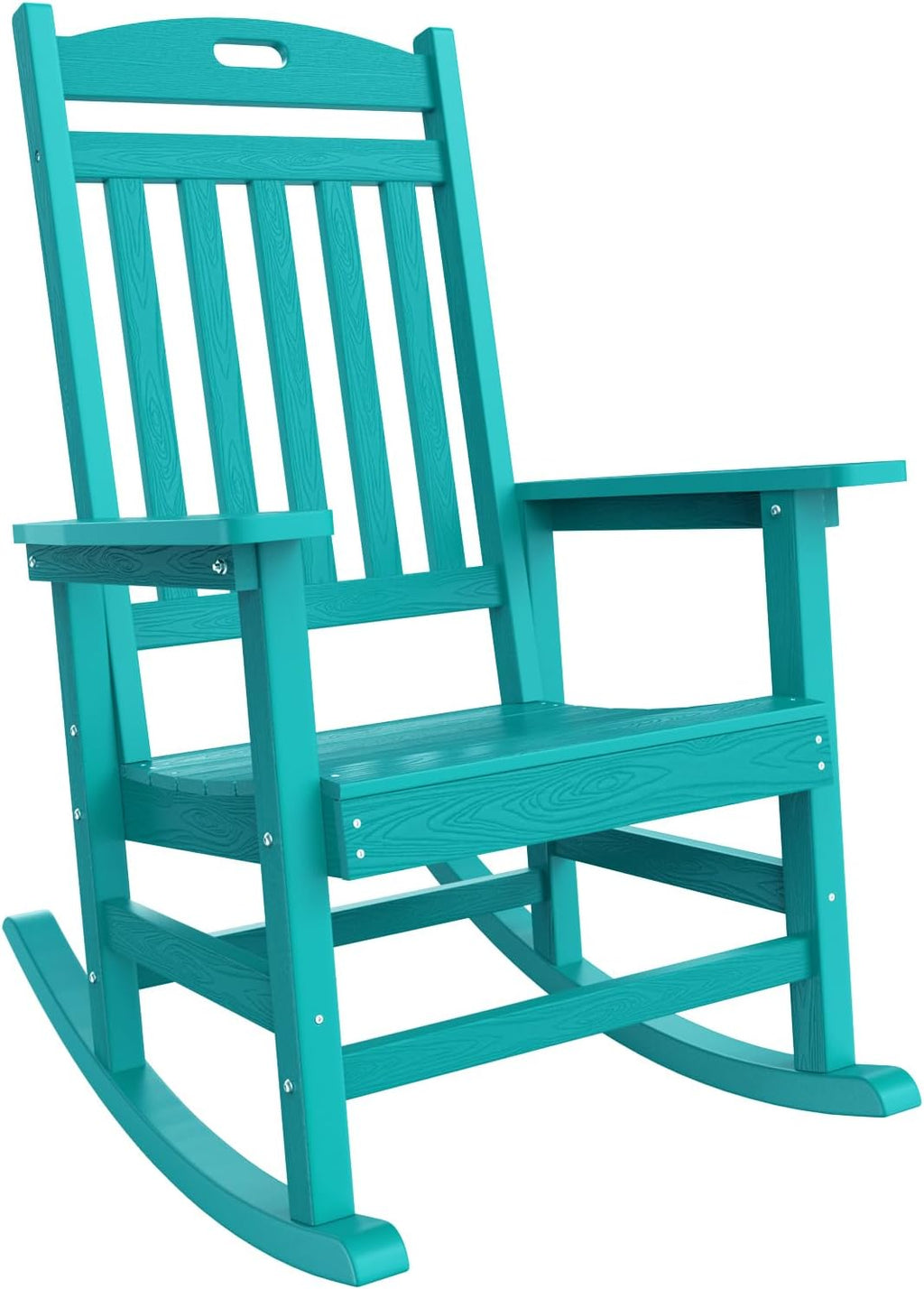 YEFU Outdoor Rocking Chair Porch: Outdoor Patio Rocking Chairs-Oversized Rocker Chair-All Weather Poly Rocker Lawn Chairs for Adult-Seat Area 22'x21'-Backrest Height 31'-380lbs Weight Capacity-Aruba