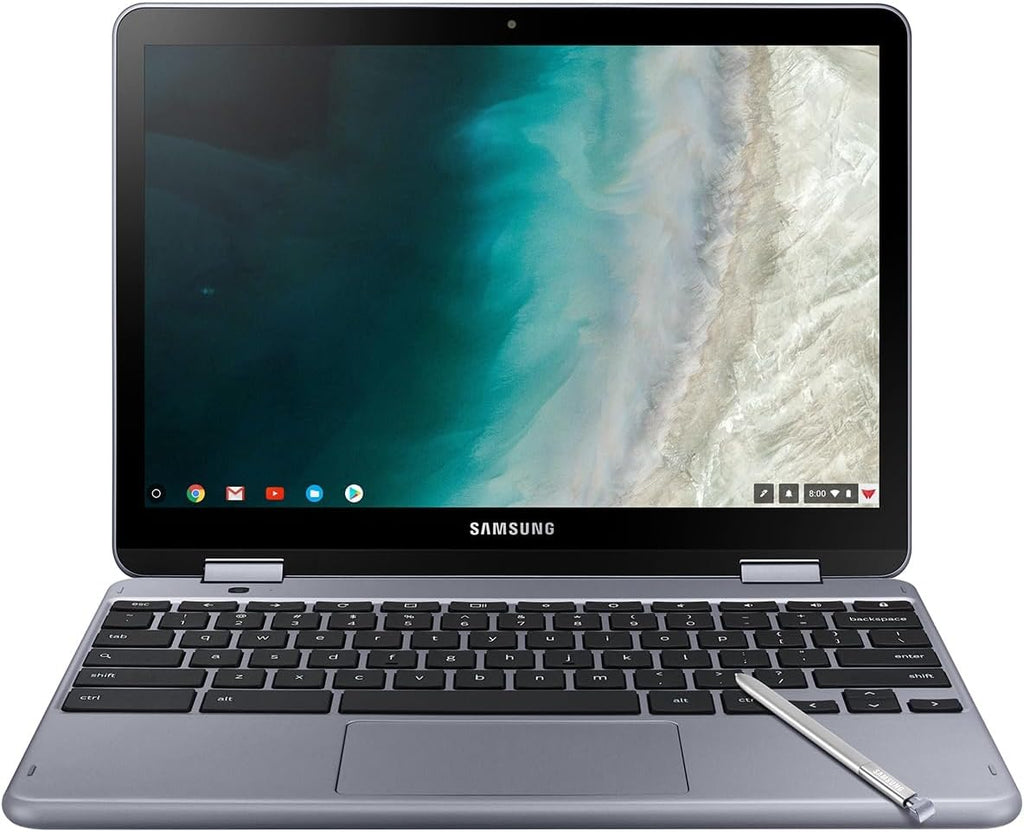 Samsung Chromebook Plus V2 360 2-in-1 Laptop w/Dual Webcam (12.2' FHD+ Touchscreen,Intel Celeron 3965Y, 4GB RAM, 128GB (64GB eMMC+64GB SD Card), Stylus Pen) Home & Education, IST SDCard, Chrome OS
