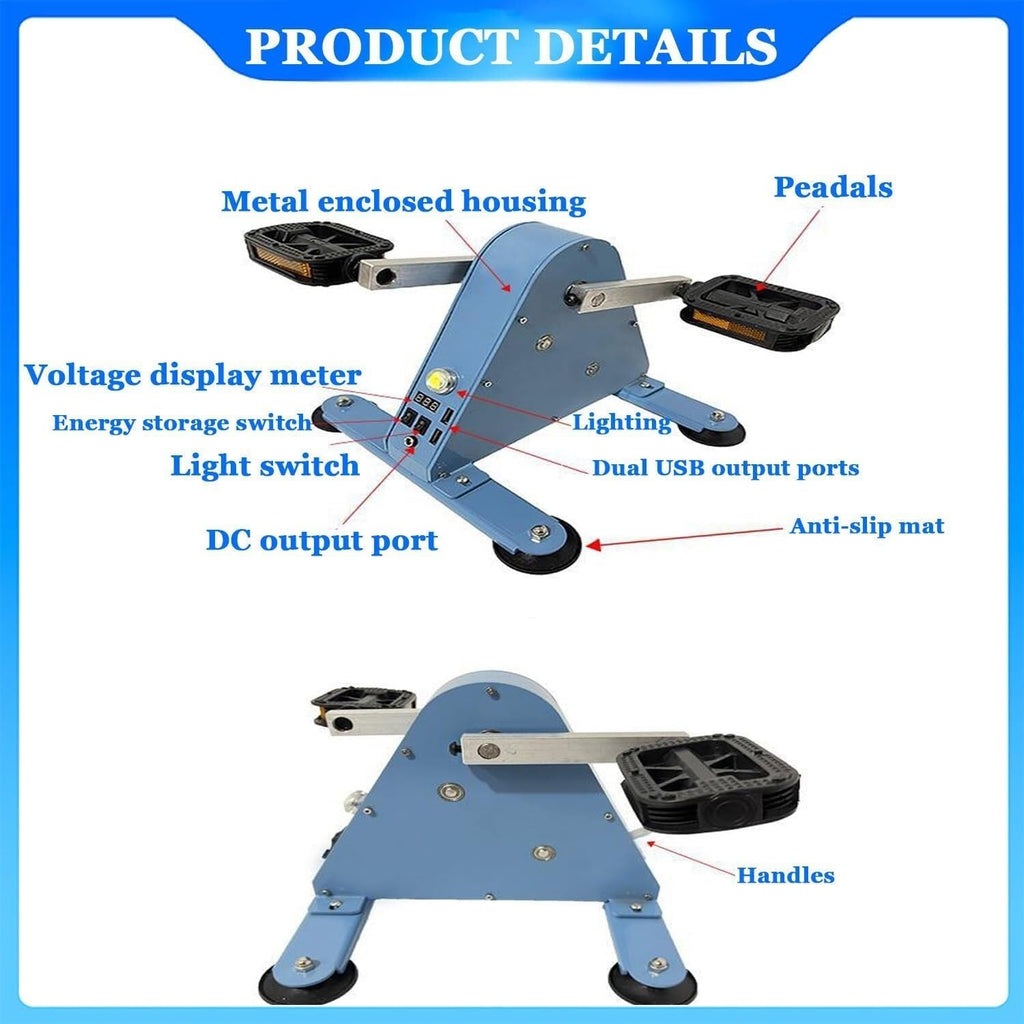 Fitness Power Generation Foot-Operated Generators 100w Portable Foot Pedal Generator,Emergency Portable Generator,Spinning Bike,Manual Emergency Pedal Power Generator,Emergency Power Supply