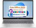 HP 15.6 inch FHD IPS Windows Laptop AMD Ryzen 5 7520U, 8GB LPDDR5 RAM, 512GB PCIe NVMe M.2 SSD Natural Silver, Windows 11 Pro, Free Lifetime Microsoft Office 2024 (Ryzen 5-7520U)