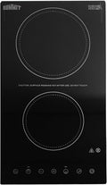 Summit 12' 2 Burner Electric Cooktop 230 Volt Radiant Cooktop, ADA Compliant, Black- CR2B23T3B