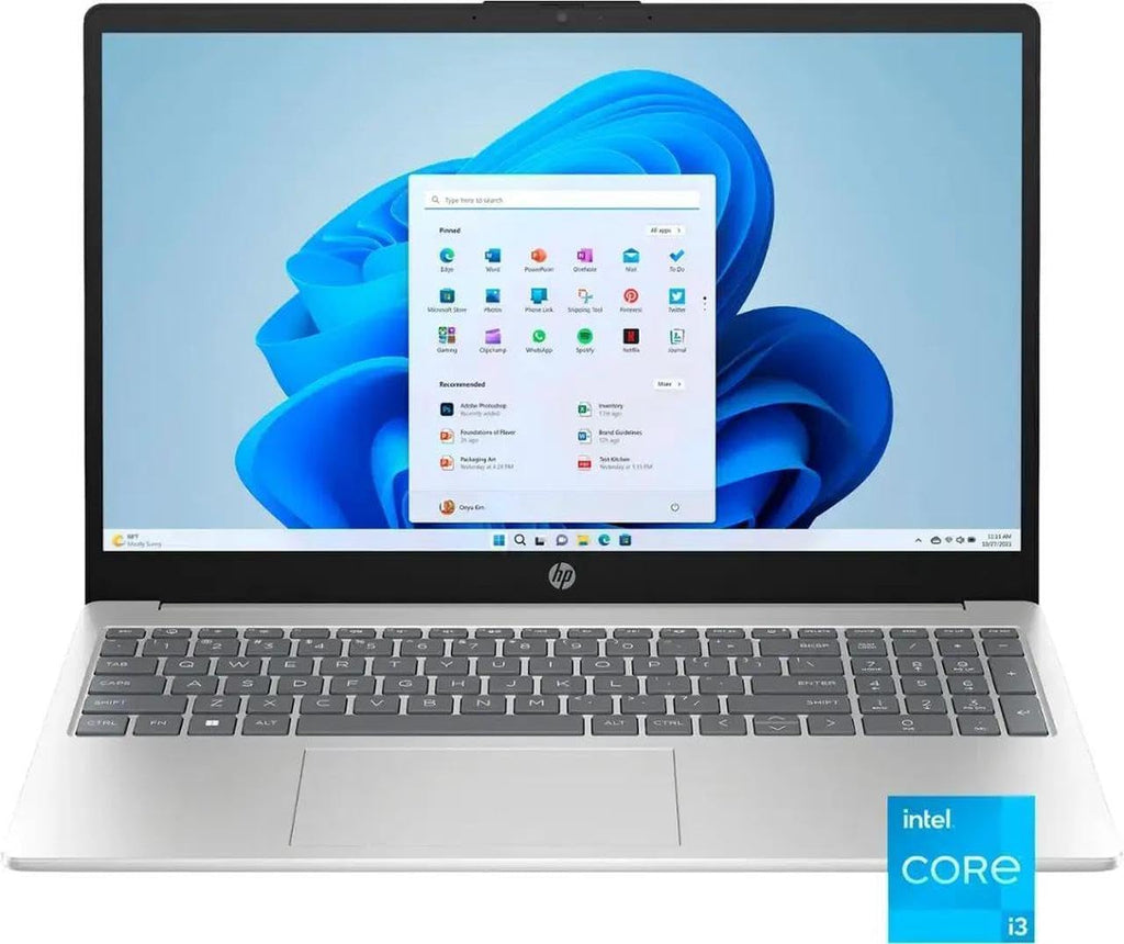 HP 15.6' HD Touch Screen Laptop | Intel Core i3-1215U (6 Cores, 8 Threads) | Intel UHD Graphics | Silver | 8GB RAM | 256GB SSD | Windows 11 S | Bundle with Stylus Pen