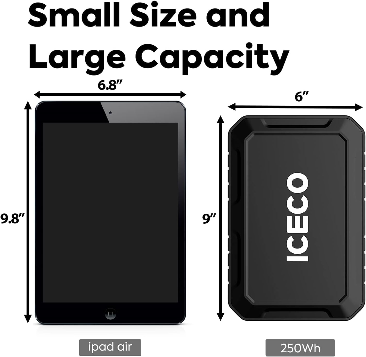 ICECO Magnetic Fast Charging Portable Power Station 17400mAh, 250Wh Outdoor Mobile Lithium Battery Pack, Emergency Battery Backup, for Road Trip Camping, Outdoor Adventure, Hunting Emergency