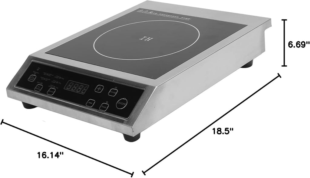 3500W Portable Induction Cooktop Easy to Clean Multifunctional Countertop Burner Induction Hot Plate with Sensor Touch Panel for Cooking (US Plug 110V)