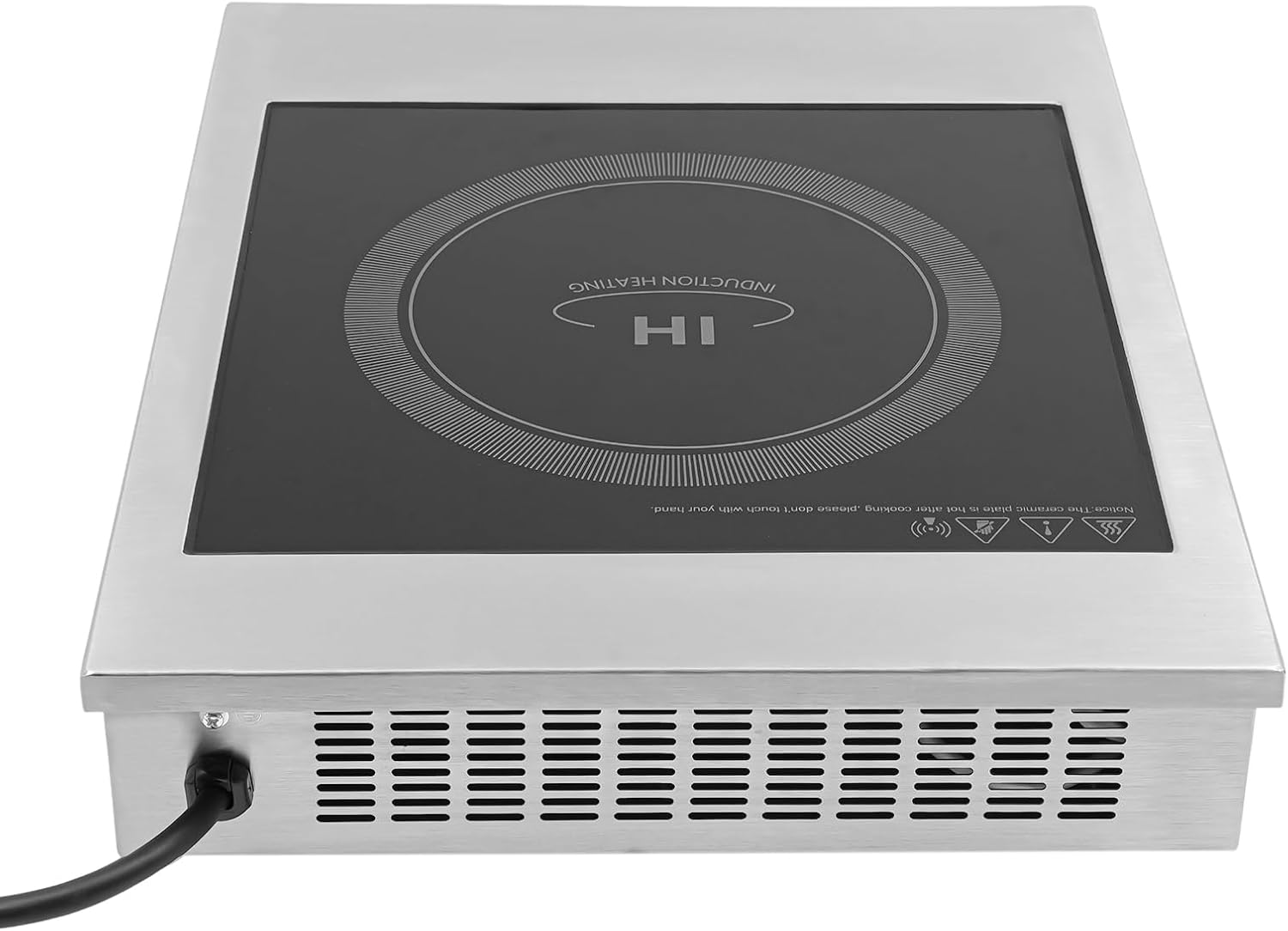 Commercial Induction Cooktop, Professional Electric Stove Hot Plate 3500W 110V with Led Display, Portable Induction Burner Single Stove Burner Electric for Cooking, 17.72 * 13.78 * 4.72 In, 电磁炉