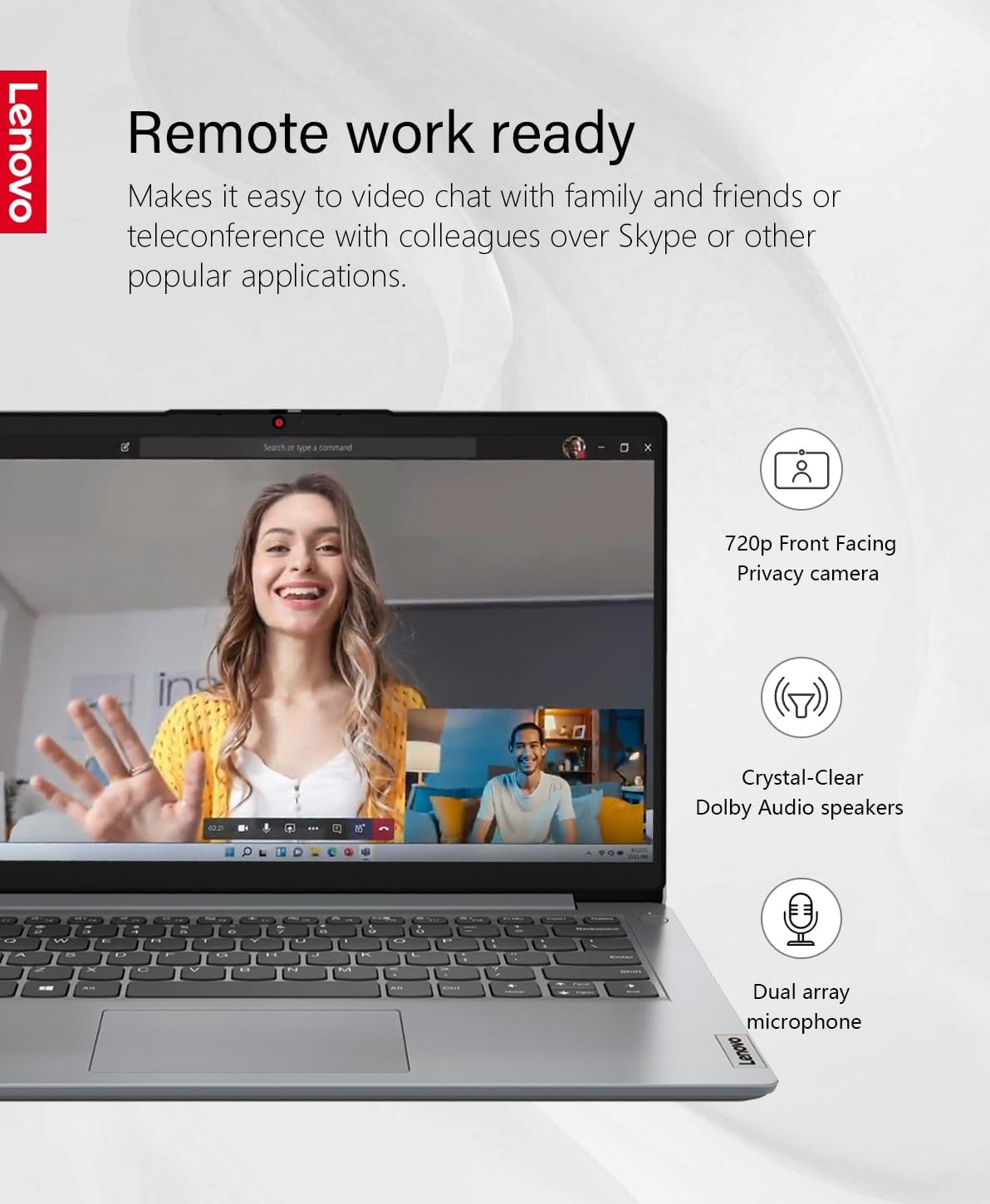 Lenovo IdeaPad 1 14 Laptop, 14.0' HD(1366 x 768) Screen, Intel Celeron N4020, 4GB RAM, 256GB Storage(128GB eMMC+128GB Card), Intel UHD Graphics 600, Win 11, Cloud Grey, W/GaLiMu