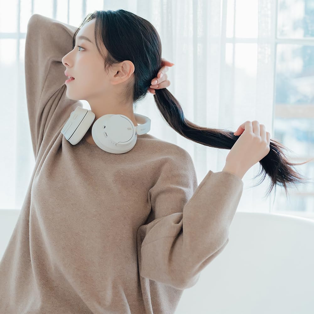 Sony WH-CH720NW Noise Canceling Wireless Bluetooth Headphones - Built-in Microphone - up to 35 Hours Battery Life and Quick Charge - Matte White