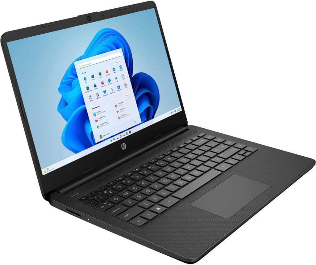 HP Stream 14' HD (1366 x 768) Laptop, Intel Celeron N4120, 4GB Memory, 128GB eMMC, Media Card Slot, WiFi, Bluetooth, Windows 11 Home in S Mode, Jet Black (Renewed)