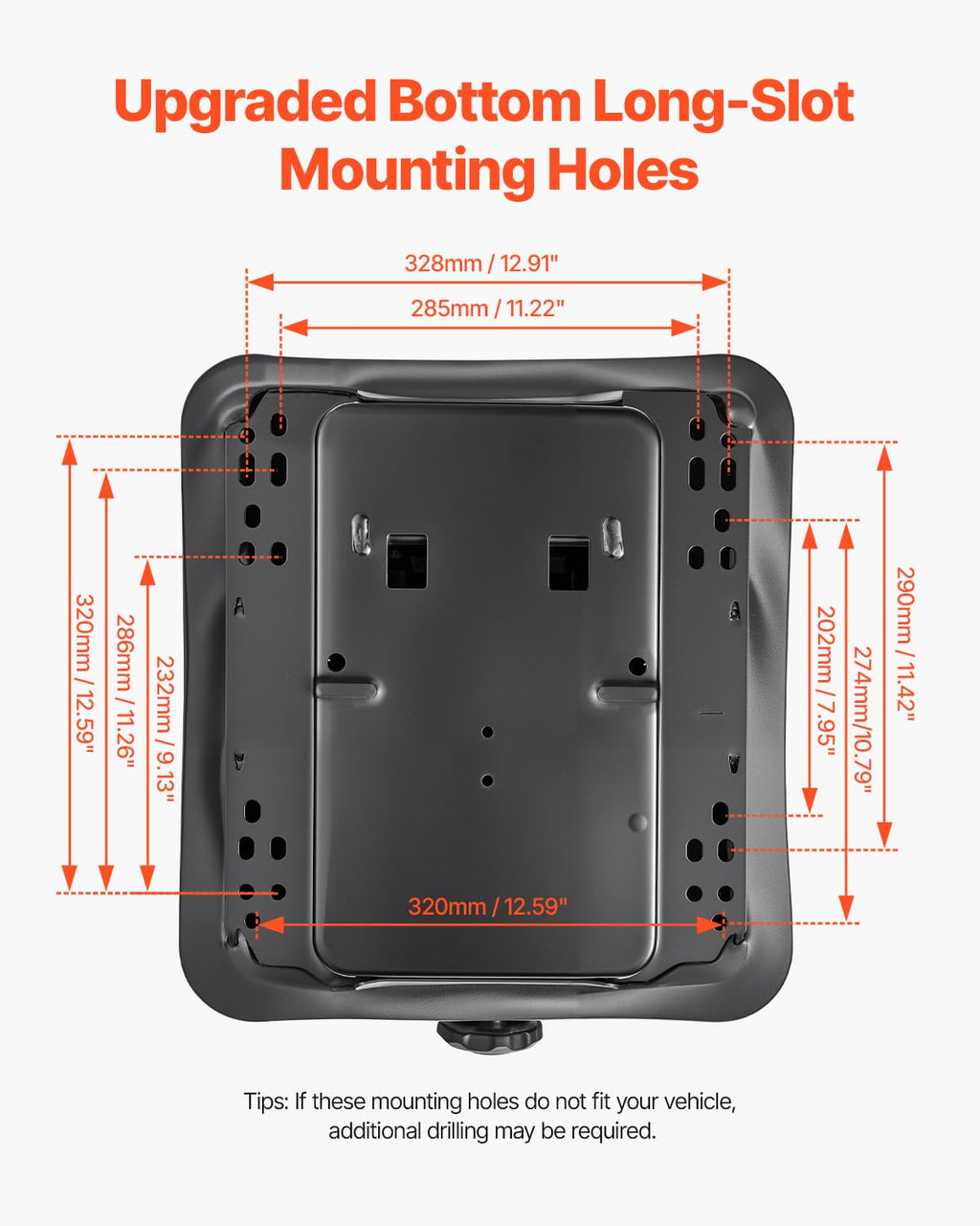 VEVOR Seat Suspension Kit Without Seat Slider Track, Universal Air Ride Seat Suspension for Zero Turn Lawn Mower, with Dustcover, Tractor Seat Suspension ‎Kit for Forklift, Bulldozers