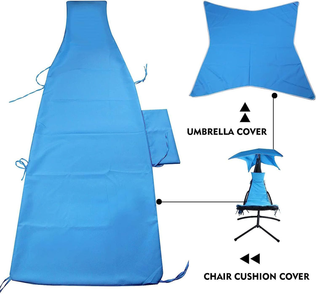 GARCAN Hanging Chair Cushion, Swing Chair Replacement Cushion, Replacement Cushion Pad and Umbrella for Hanging Lounge Chair Outdoor Chaise Hanging Hammock Chair Pillow Pad, Waterproof Soft Fabric,D