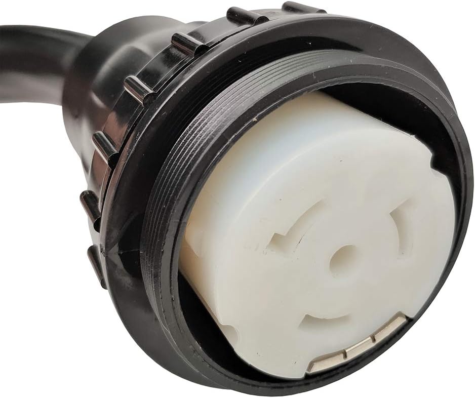 Parkworld RV 50A Shore Power Extension Cord Adapter, 50amp Camper Plug 14-50P to SS2-50R Marine Twist Lock Receptacle (15FT)