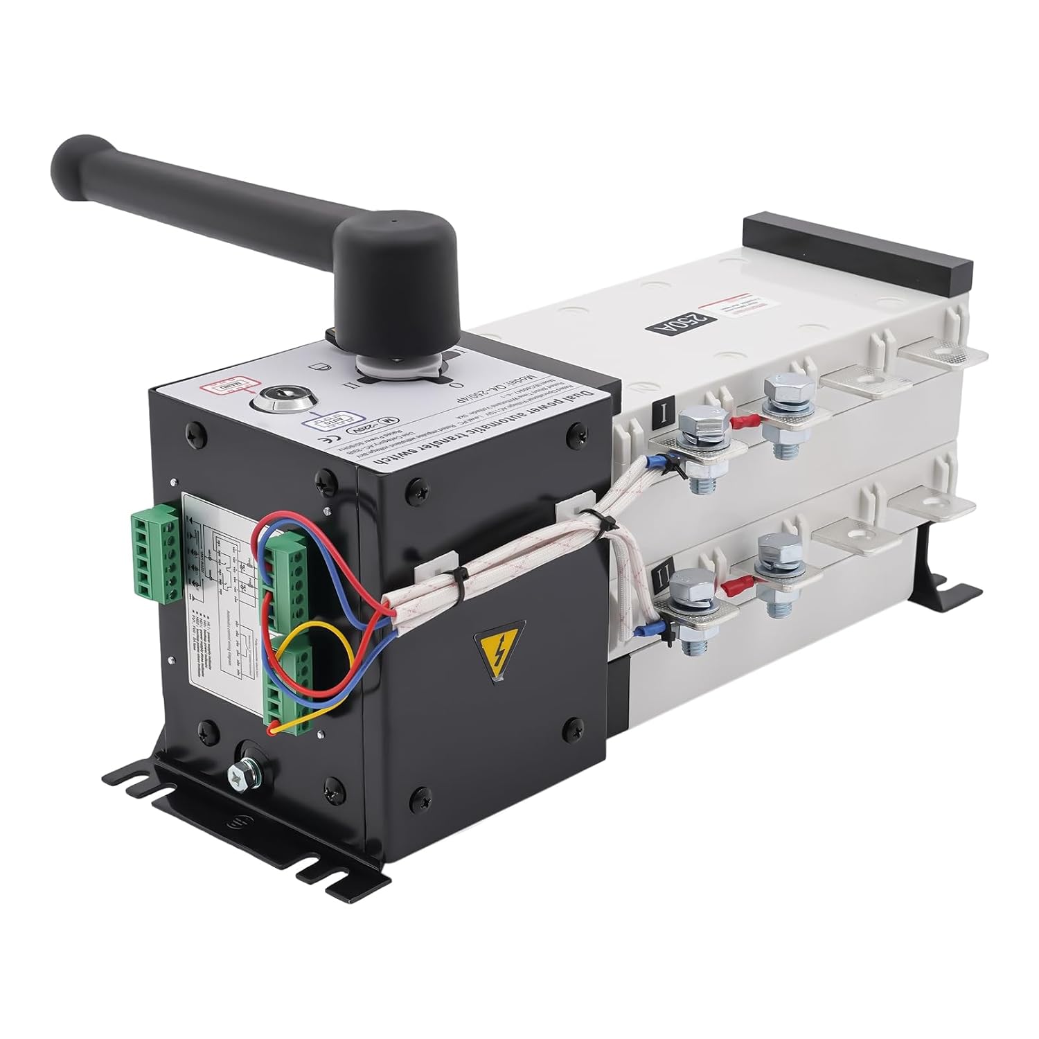 Automatic Transfer Switch 250A 4-Poles AC 110V 220V Grid to Generator Industrial,Power Automatic Generator Transfer Switch Dual Power Generator Changeover Switch