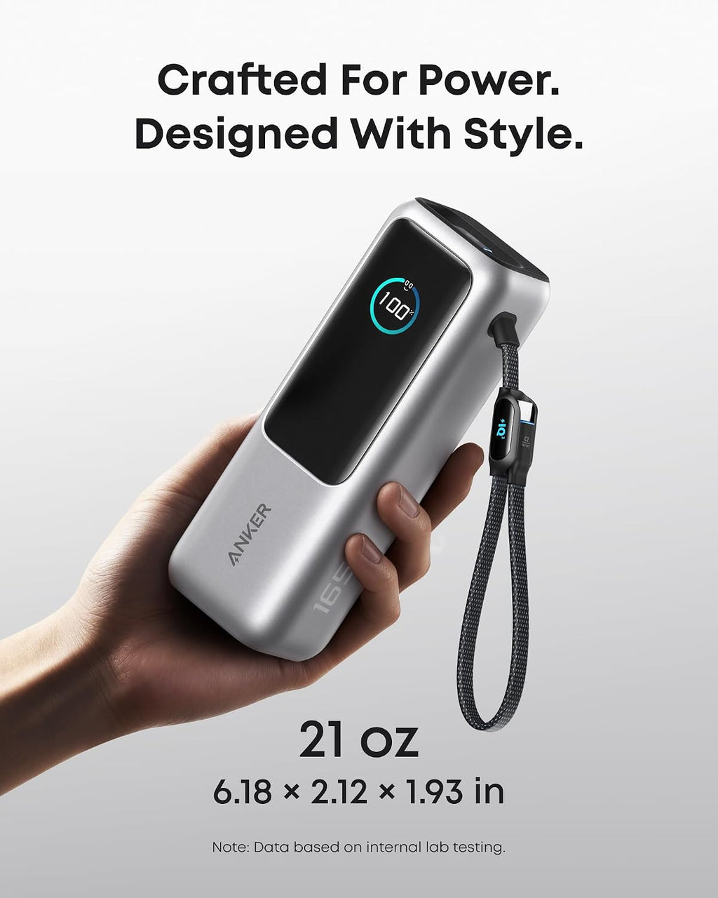 Anker Laptop Power Bank, 25,000mAh Portable Charger with Triple 100W USB-C Ports, Built-in Retractable Cables, Flight-Approved for Travel, iPhone 17/16 Series, MacBook, Samsung, and More
