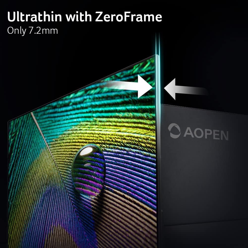 AOPEN by Acer 32SA2QU Abip 31.5' WQHD 2560x1440 Zero-Frame IPS Gaming Office Monitor | AMD FreeSync Technology | Ultra-Thin Stylish Design | 75Hz | HDR 10 | 1ms TVR | Tilt | HDMI & VGA Ports
