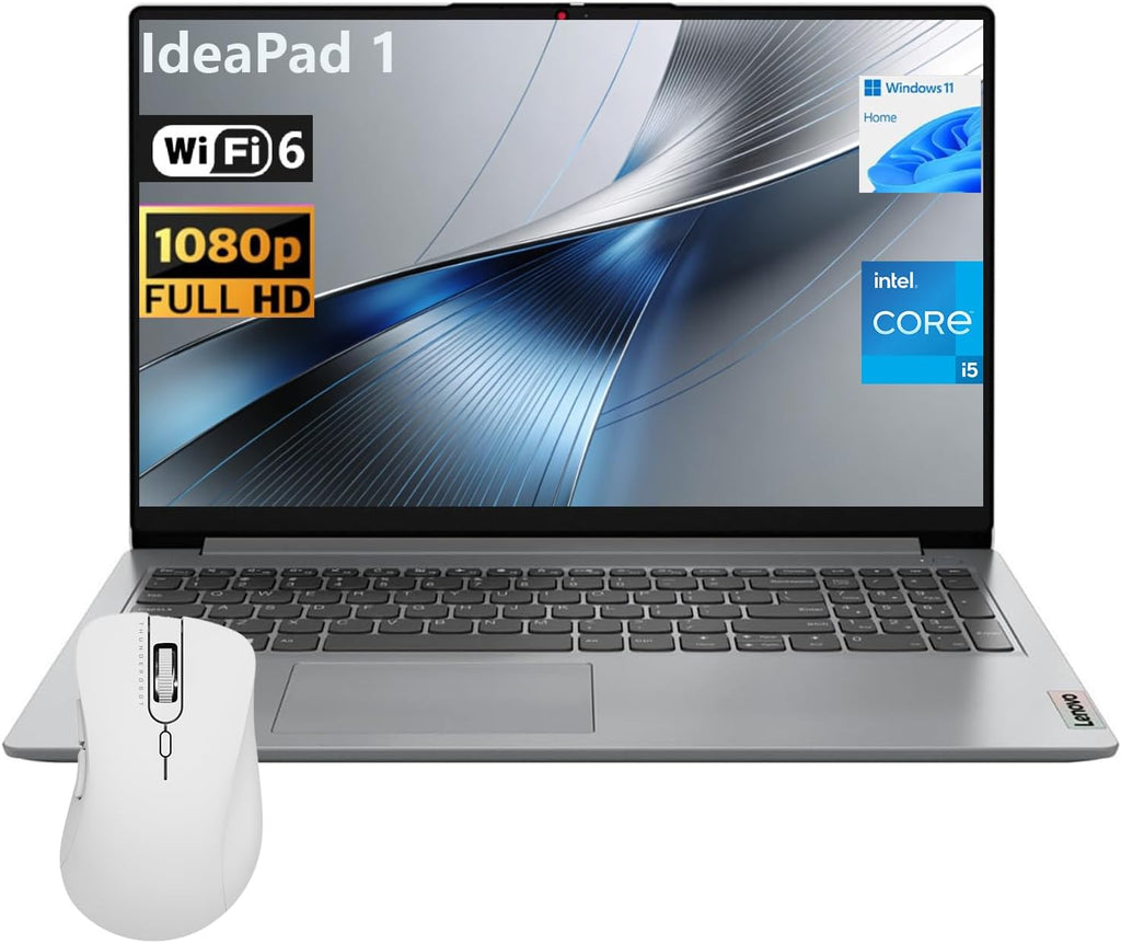 Lenovo IdeaPad Eco-Friendly Slim Laptop, 15.6' FHD Business and Student, Office 365 for The Web, Intel 10-Core i5-1335U(Beat Ryzen 7 7730U), 8GB RAM, 128GB SSD, Wi-Fi 6, Privacy Camera, Win11 Home