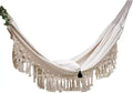 Double Hammock, 2 Person Hammock Rocking Chair, Blue Hanging Double Tassel, Easy Carry Outdoor Swing, Indoor Hanging Swing