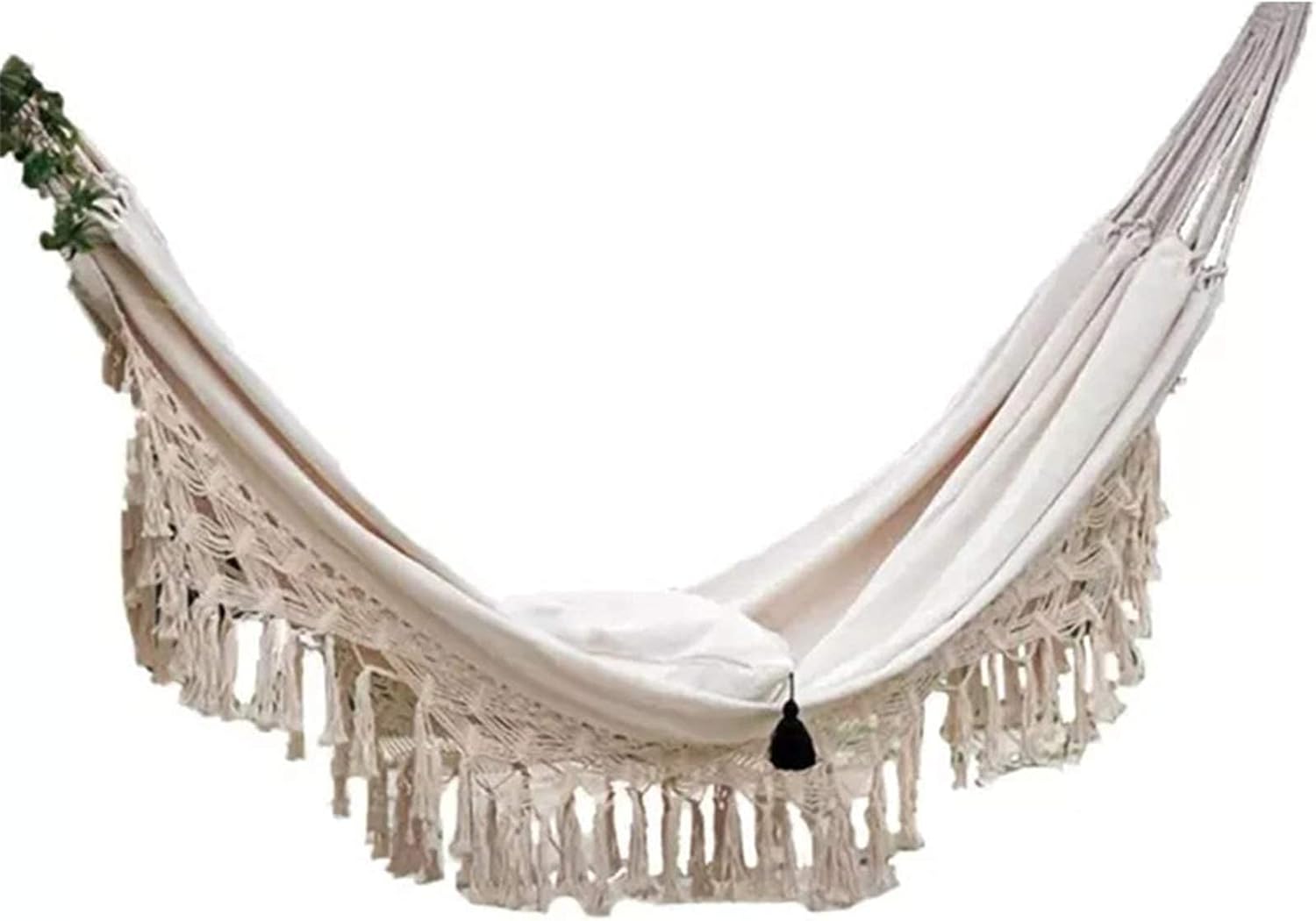 Double Hammock, 2 Person Hammock Rocking Chair, Blue Hanging Double Tassel, Easy Carry Outdoor Swing, Indoor Hanging Swing