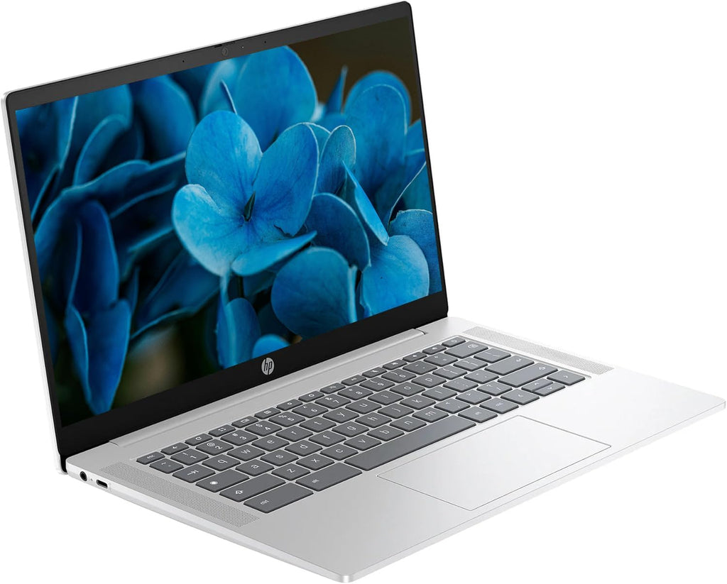 HP 2025 Lightweight Chromebook, 14'' HD IPS Display, Intel N Processor Up to 3.69GHz, 4GB LPDDR5 Ram, 128GB SSD, Super-Fast 6th Gen WiFi, Chrome OS, Dale Silver (Renewed)