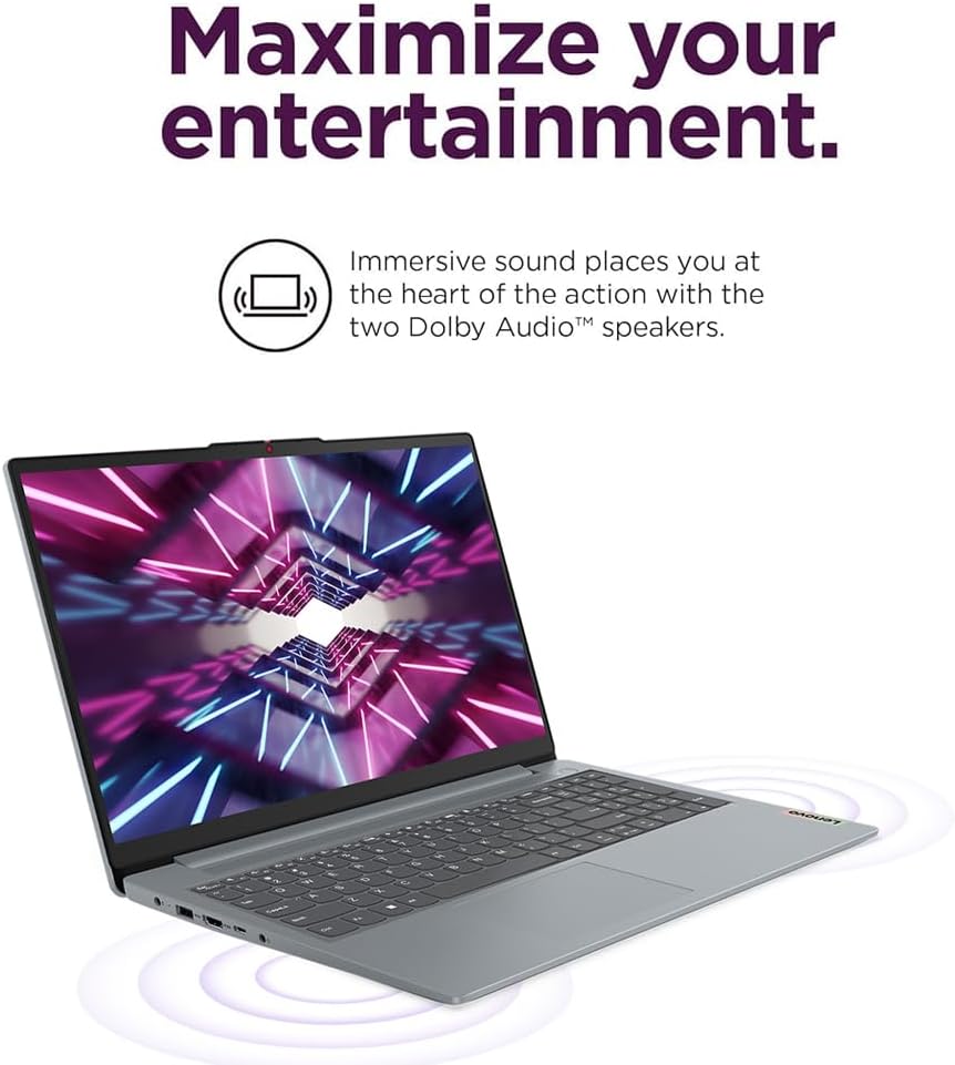 Lenovo IdeaPad 15.6' FHD Touchscreen Laptop (16GB RAM, 1TB SSD, Intel 6-Core i3-1215U (> i5-1135G7)), Narrow Bezel, Webcam, 10-Hr Long Battery Life, Wi-Fi 6, IST Hub, Win 11 Home S Mode, Cloud Grey